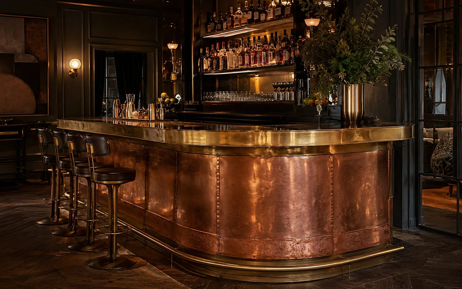 Nightclub bar metalwork