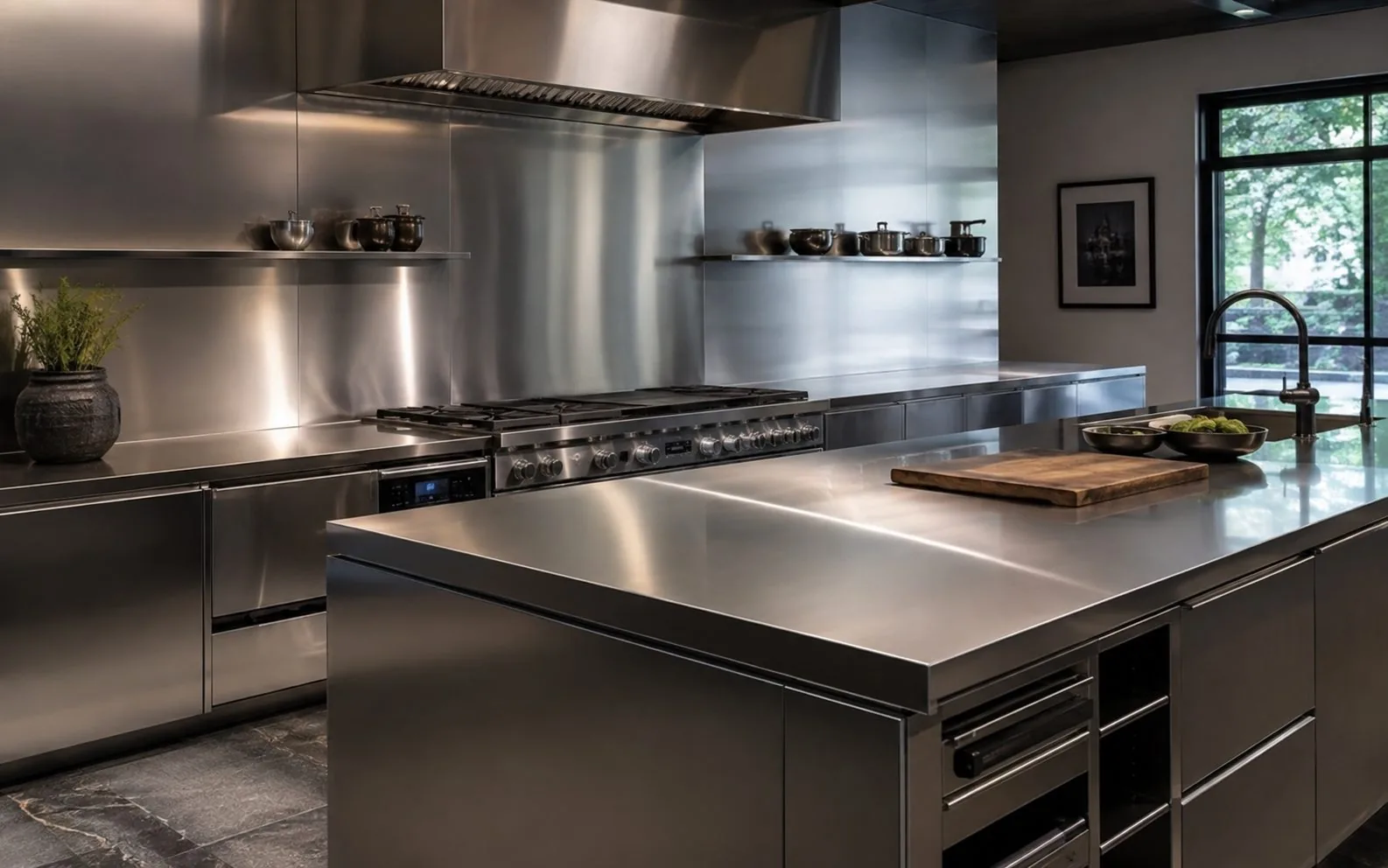 Stainless work surfaces